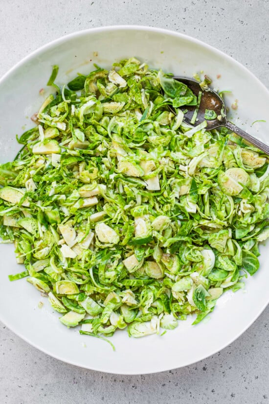 shred the brussels sprouts