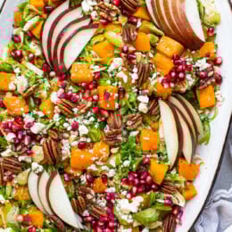Butternut Squash Salad with Brussels Sprouts and Pears