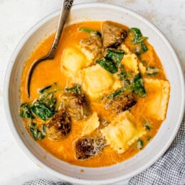 Ravioli Soup with Sausage